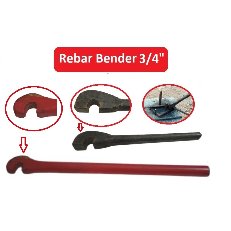 3/4 inch Rebar Bender Metal Bar Bender Iron Bending Key Bar Bender