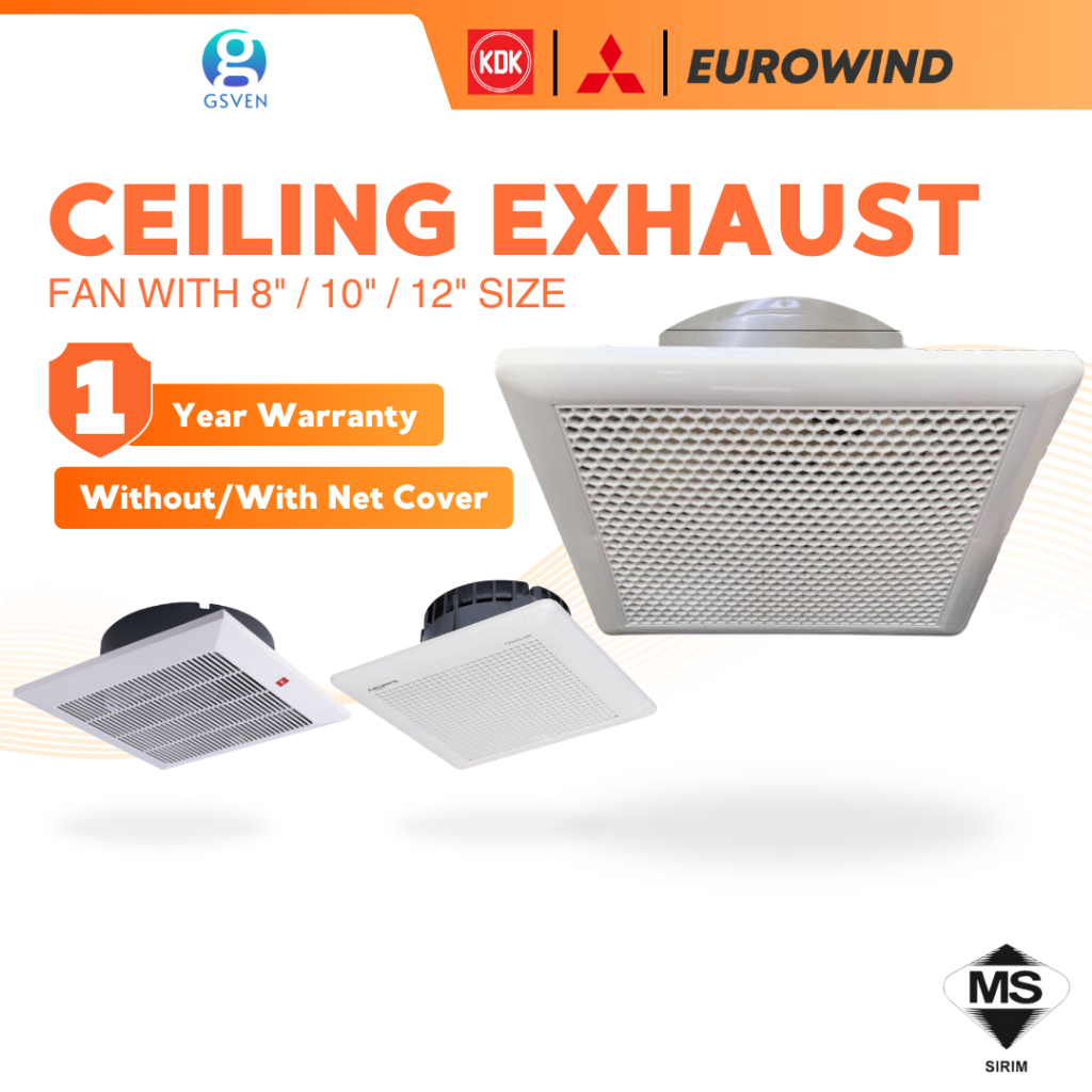 KDK/EUROWIND/MITSUBISHI 8"/10’’/12’’ Ceiling Type Bedroom Living Room