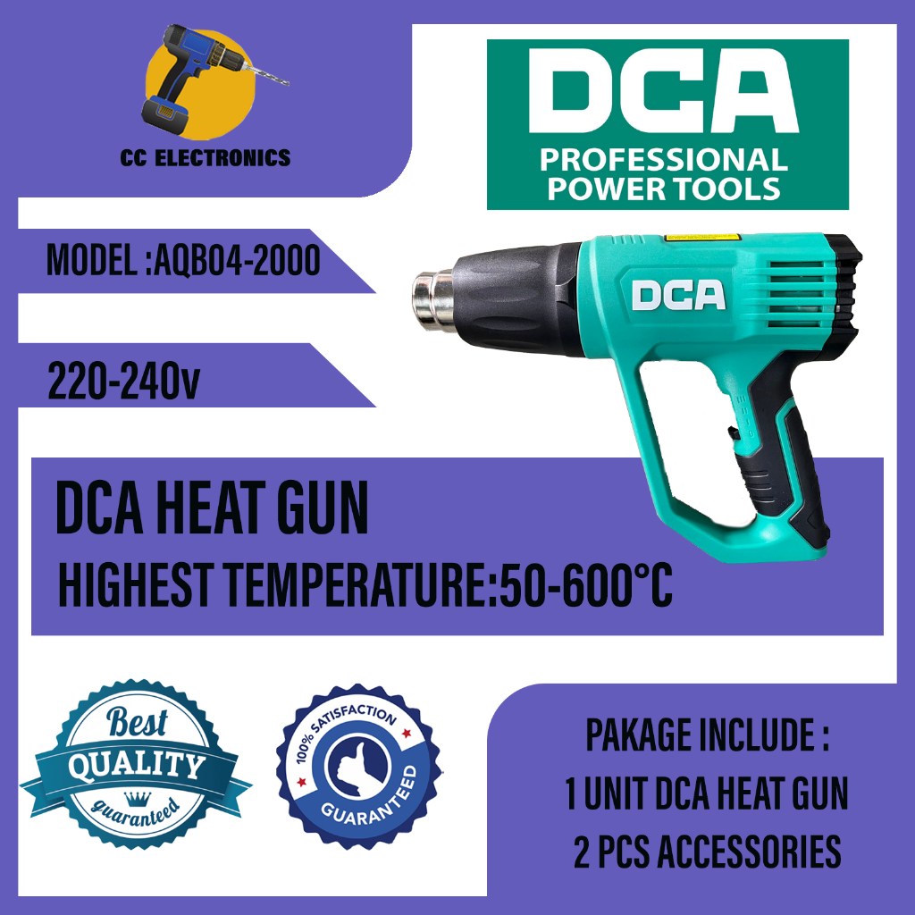 DCA Heat Gun AQB042000 Professional Hand Hold Hot Air Heat Gun Blower