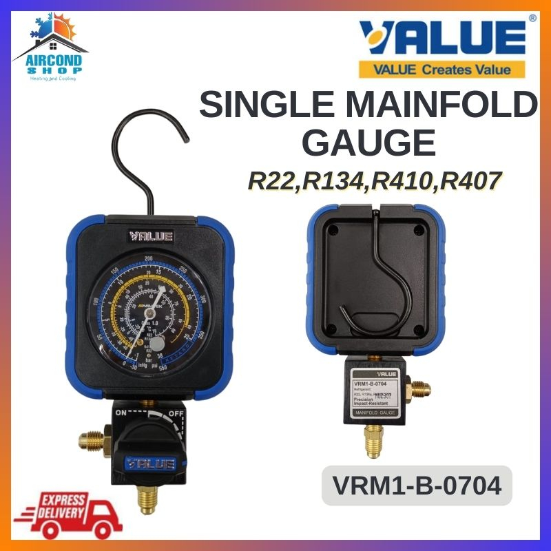 VALUE SINGLE MANIFOLD GAUGE [VRM1-B-0403] MAINFOLD GAUGE GAS R22,R134 ...