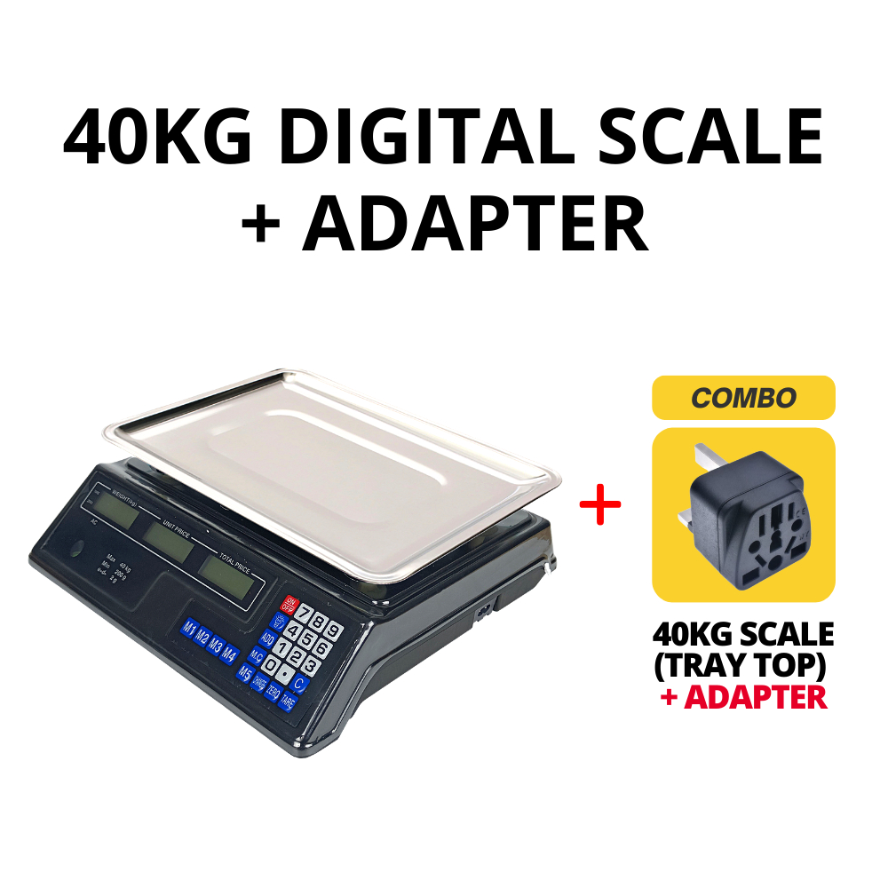 40kg Black Digital Weight Scale Food Weighing Scale Penimbang Digital ...