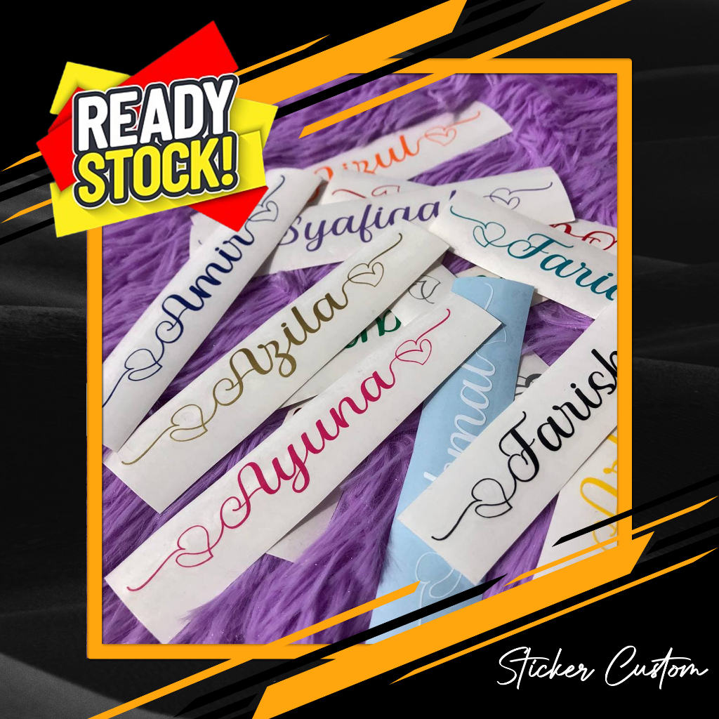 [ READY STOCK ] Sticker Custom Name For Case Phone - 4 INCI - 24 HOUR ...