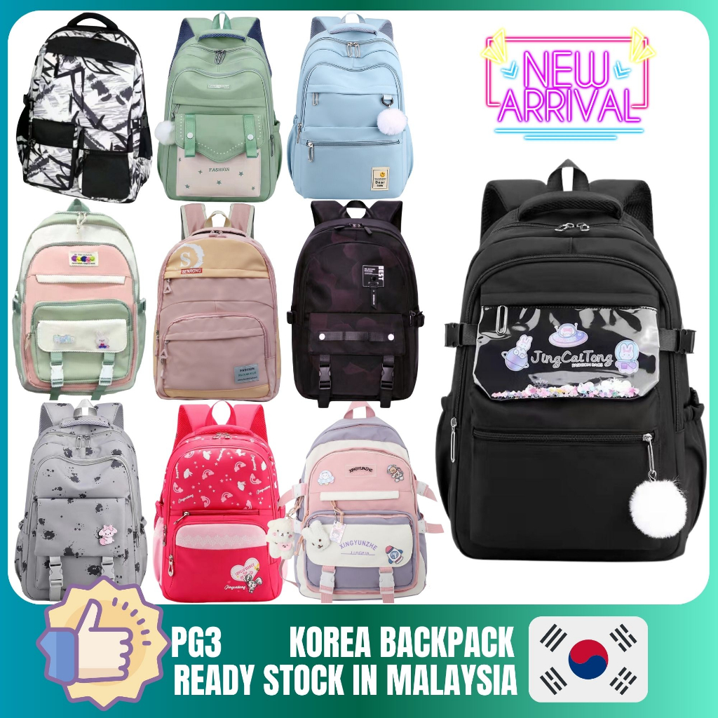 PG Design Korea Backpack Design Petak High Quality Beg Sekolah