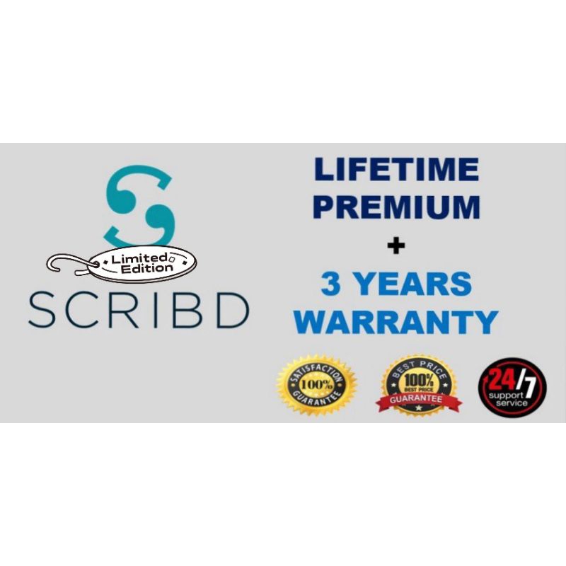 Scribd Unlimited Lifetime Premium + 3 Years Warranty Shopee Malaysia