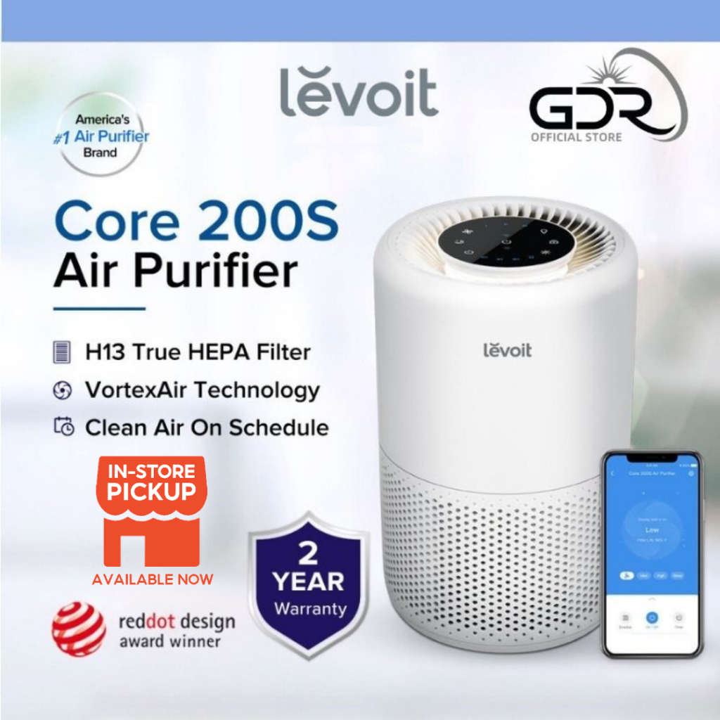 Levoit Core 200S Smart App Control WiFi Air Purifier Hepa Filter Night