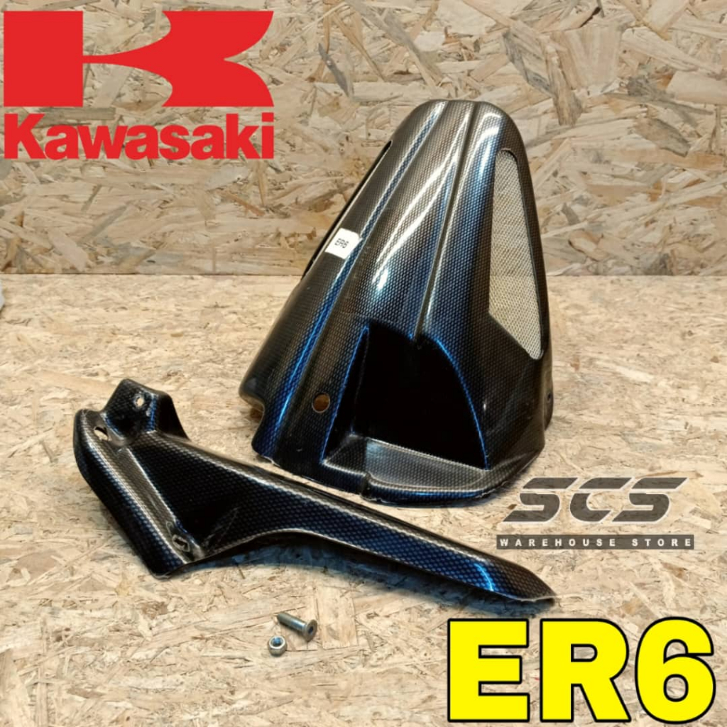 Kawasaki Rear Hugger ER6-N/F 301-K114-680 Belakang Carbon Fiber Fender ...
