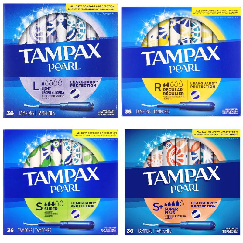 Tampon Tampax Pearl Sanitary Napkin 36 count 导管式卫生棉条 Shopee Malaysia