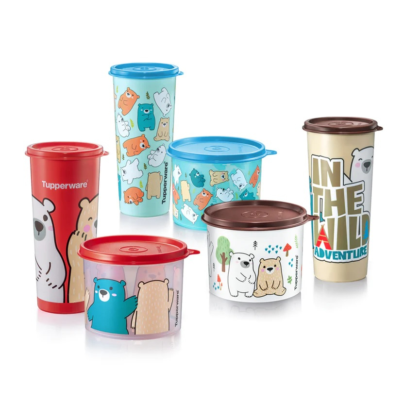 Tupperware Bearbuddy Trio Set - 450ml and 570ml / Gian Tumbler 470ml ...