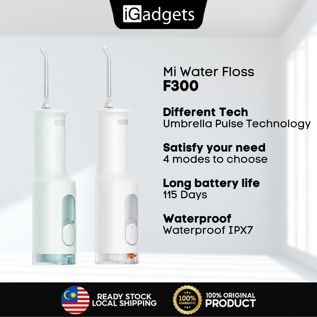 Xiaomi Electric Water Floss Teeth MEO701 MEO702 F300 Oral Dental Flosser 米家电动冲牙器 Shopee Malaysia