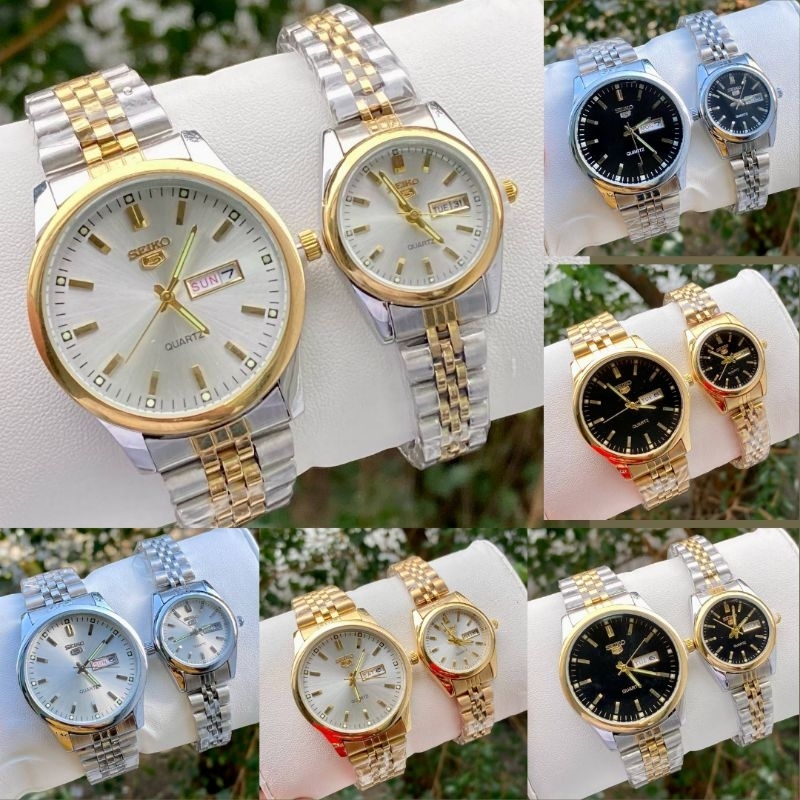 COUPLE WATCH SET Brand SEIKO5 Jam Tangan Lelaki Perempuan Dewasa Wrist Luxury Watch Men Women Ladies Gents Girls Boy Shopee Malaysia