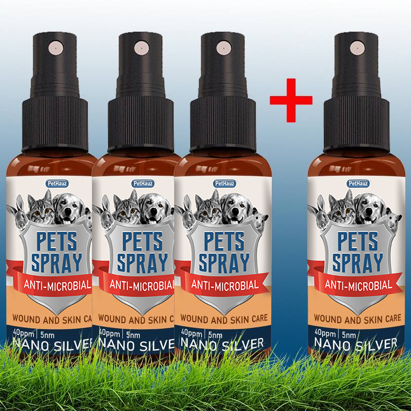 Pets Spray Nano Silver 40ppm 5nm Pet Cleaner Kurap Kudis Sporo Gatal