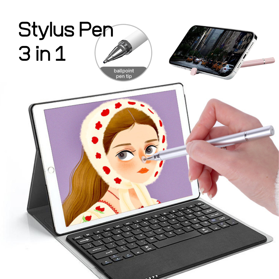 3 In 1 Universal Stylus Pen For Tablet Mobile Android Ios Phone Ipad