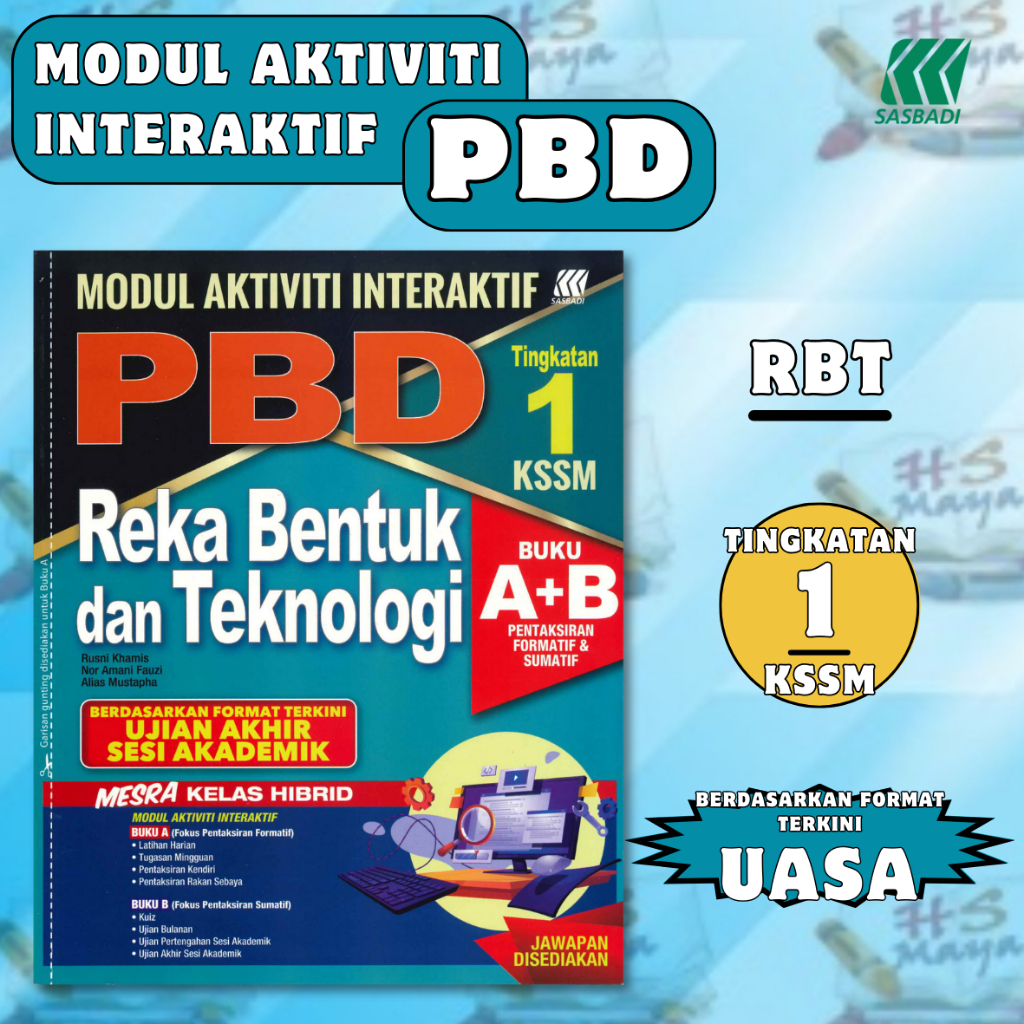 Modul Aktiviti Interaktif Pbd Reka Bentuk Dan Teknologi Tingkatan 1 Kssm 2023 Sasbadi Shopee