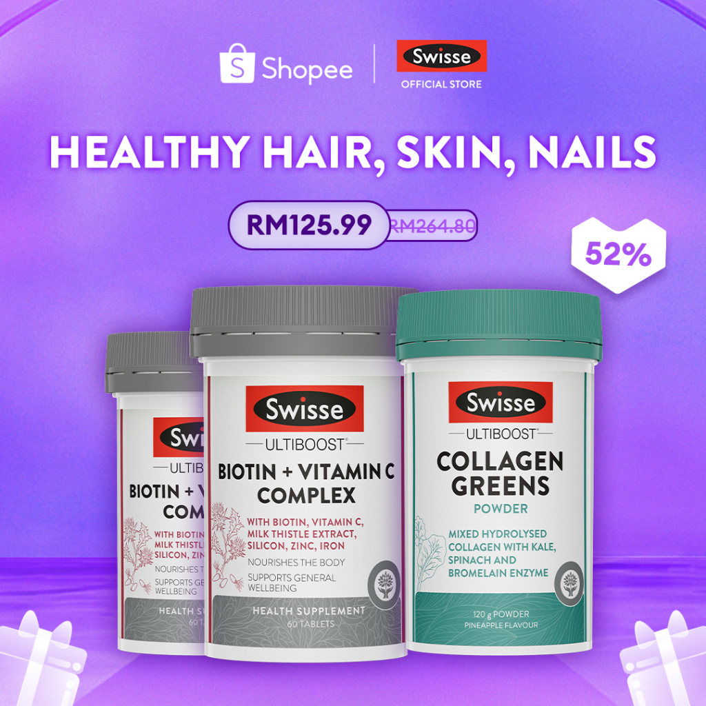 [Beauty & Wellness] Swisse Ultiboost Biotin + Vitamin C Complex 60
