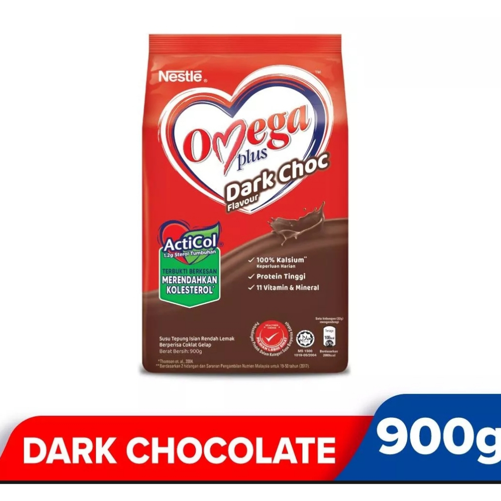 Nestle Omega Plus Dark Chocolate 900g exp 31 01 2025 Shopee Malaysia