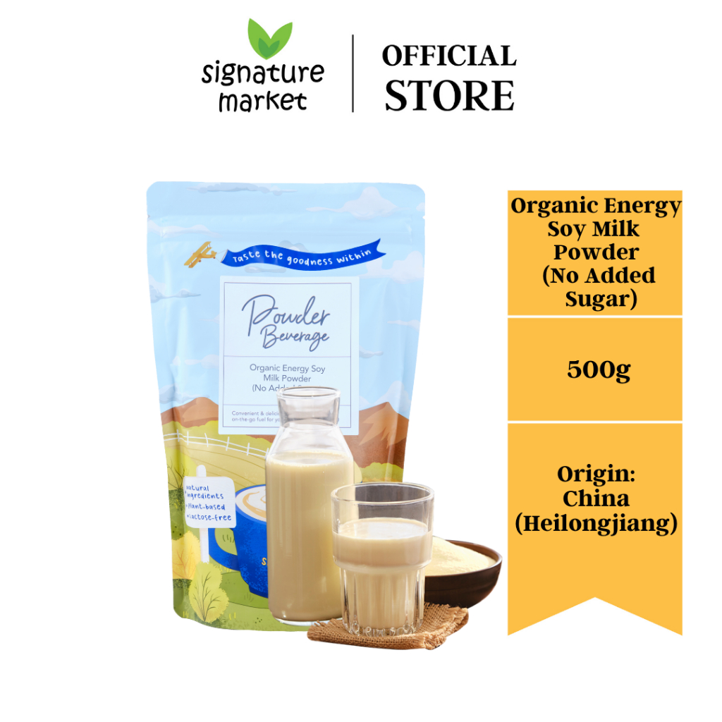 Signature Market Organic Energy Soy Milk Powder No Added Sugar (500g
