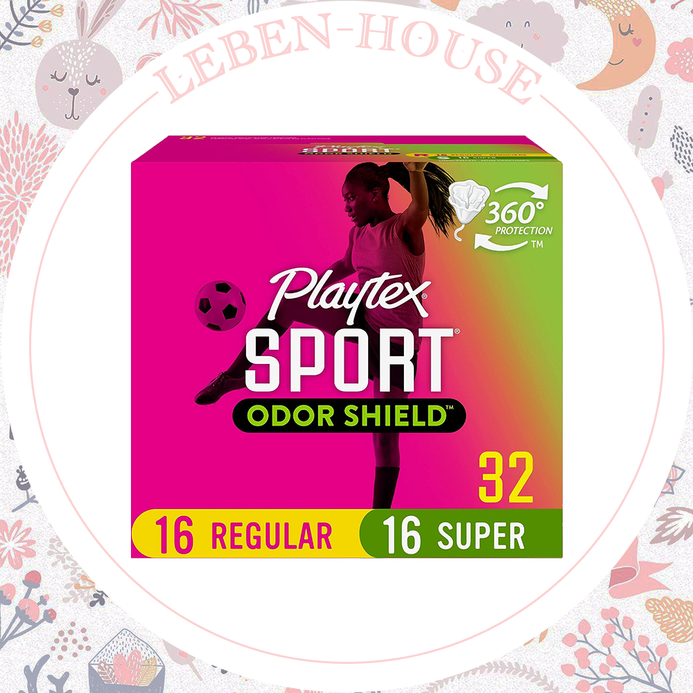 GENUINE•READYSTOCK Playtex Sport Odor Shield Tampons, Multipack (16ct  Regular/16ct Super Absorbency), Unscented - 32ct