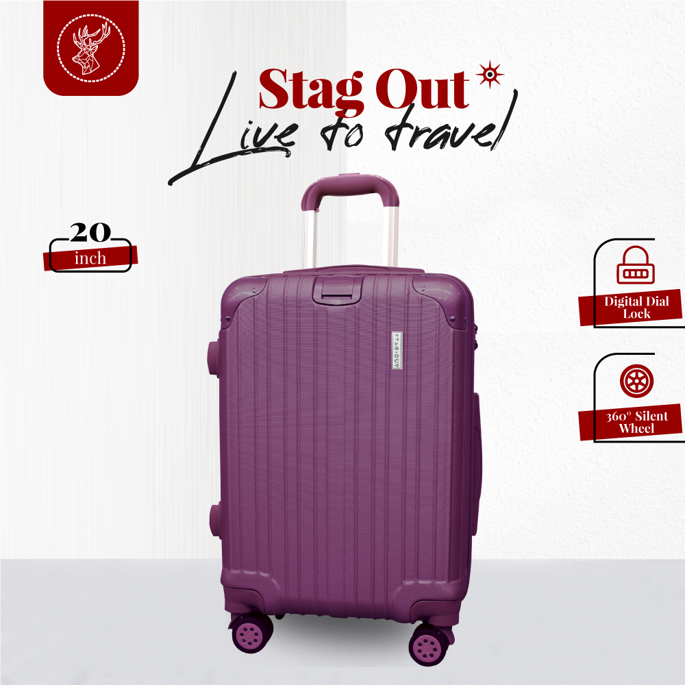 StagOut Amirates Premium Travel Luggage Bag 20" ABS HardCase