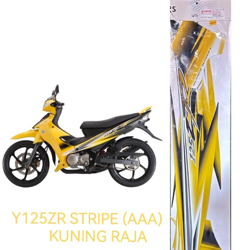 125Z BODY COVER STICKER STRIPE COVER SET 125ZR KUNING RAJA KUALITI AAA ...