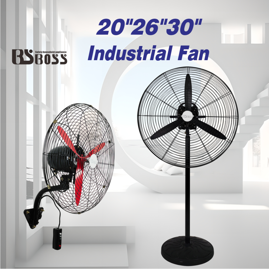 BSBOSS Industrial Fan Kipas Industri 20/26/30 Inch Heavy Duty Floor Fan