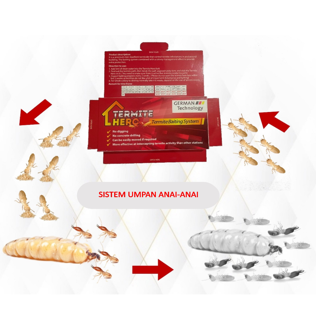 TERMITE HERO / TERMITE BAITING STATION / TERMITE BOX/ SISTEM UMPAN ANAI ...