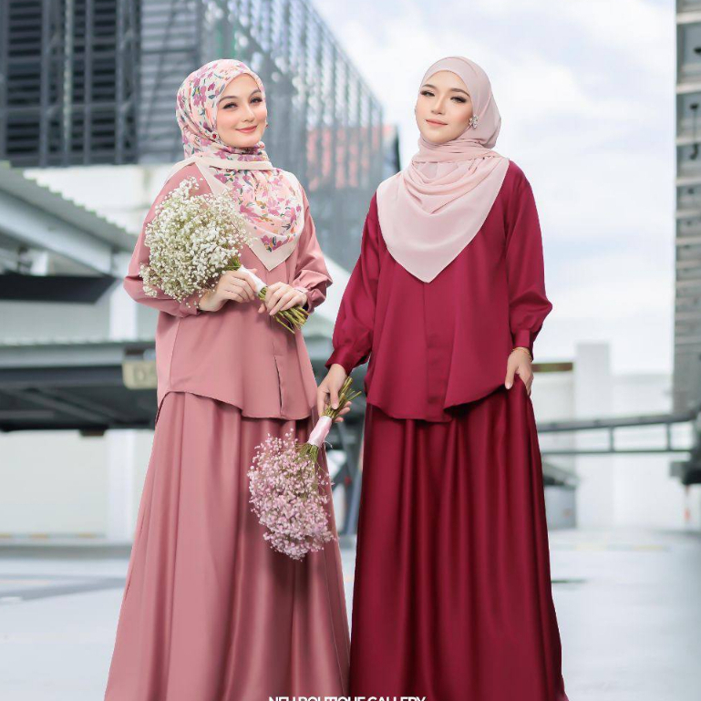 [Breastfeed & Wudhu' friendly] CALLA & LAURA SUIT (SET BLOUSE+SKIRT ...