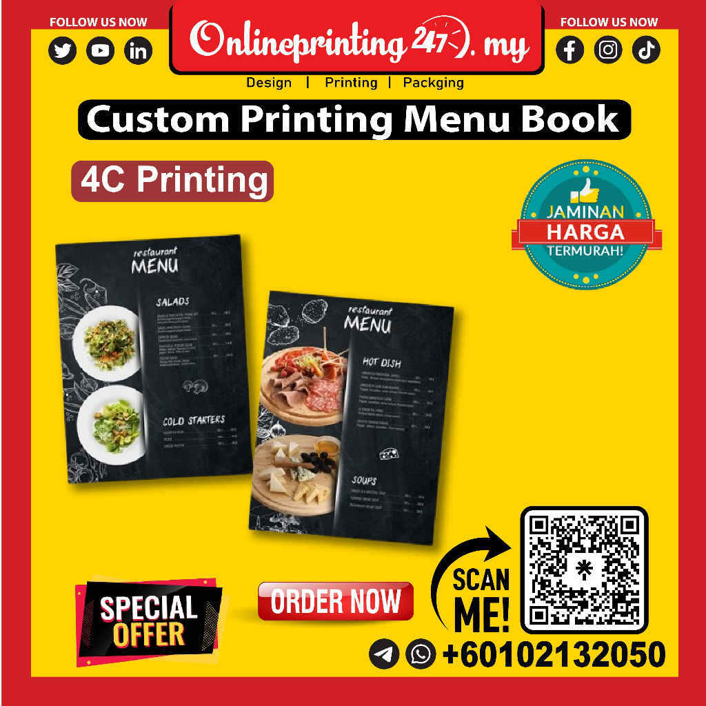 Customise Menu Printing Design | order Now Menu Printing in best price ...