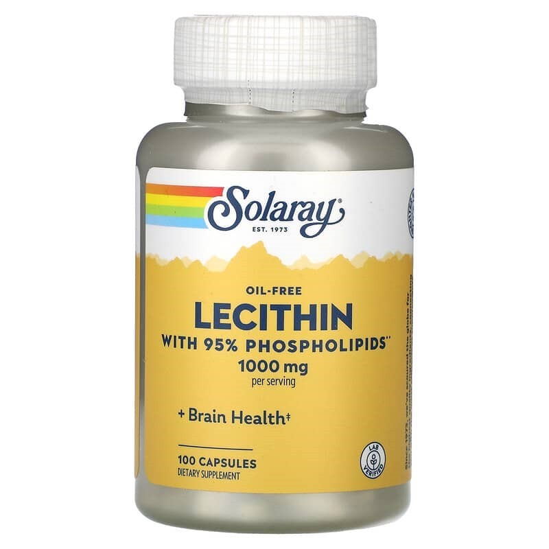 Solaray, Oilfree, Lecithin, with 95 Phospholipids, 500 mg, 100