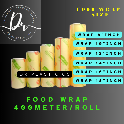 PVC Food Pure Wrap 400m/Clear Food Wrap Film/Wrapping Film Shopee Malaysia