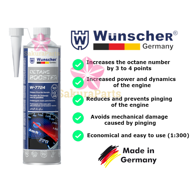 (MADE IN GERMANY) Wunscher Octane Booster 300ml (Increases octane