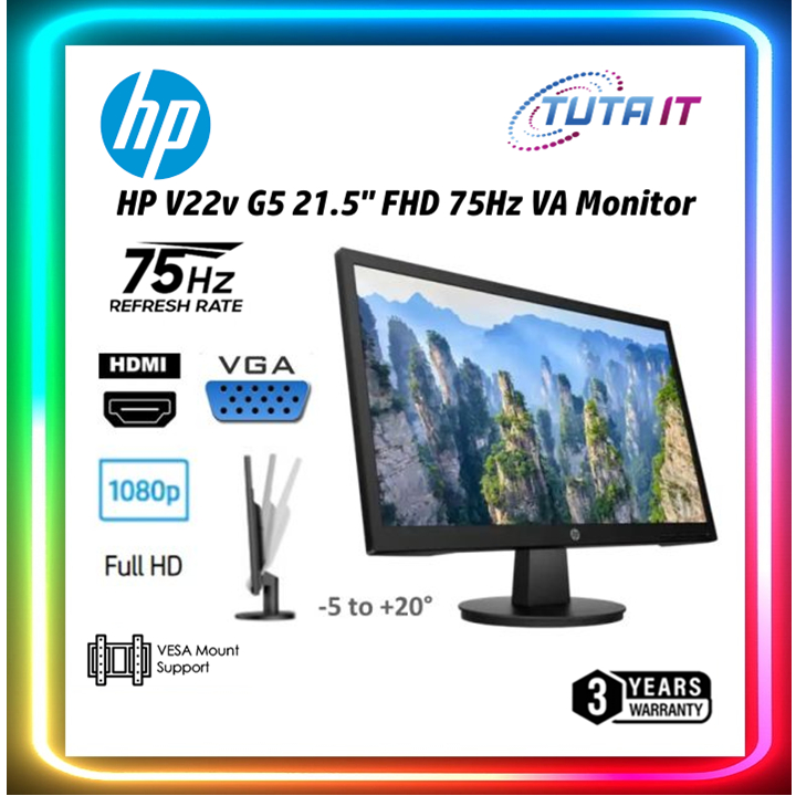 HP V22 / HP V22v / HP V20 / HP V24V Monitor (3 Years Warranty) Shopee