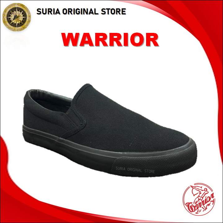 Original Warrior Unisex Black School Shoes Kasut Sekolah Hitam