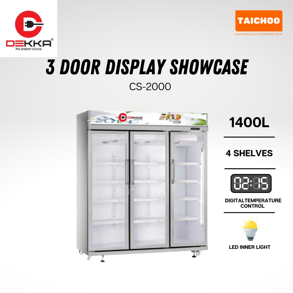 Dekka 3 Door Display Chiller/Showcase 1400L CS-2000 | Shopee Malaysia