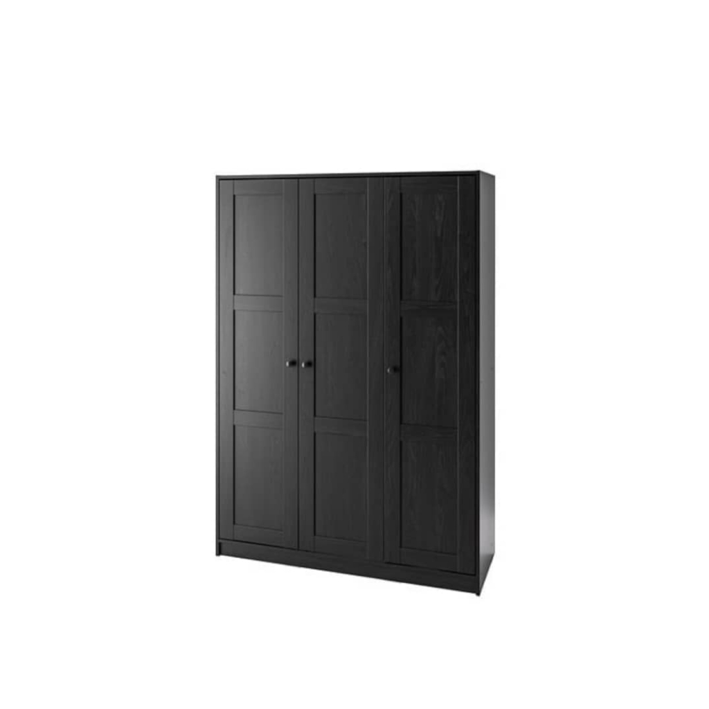 IKEA RAKKESTAD Wardrobe with 3 doors, blackbrown, 117x176 cm Shopee
