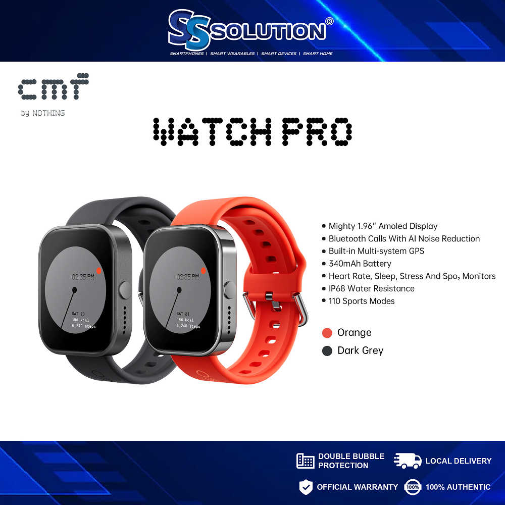  CMF BY NOTHING Watch PRO Smart Watch with Bluetooth Call, 1.96  Smartwatch for Men Women IP68 Waterproof, Fitness Tracker 100 Sport Modes  with Heart Rate Monitor for iOS Android Black 