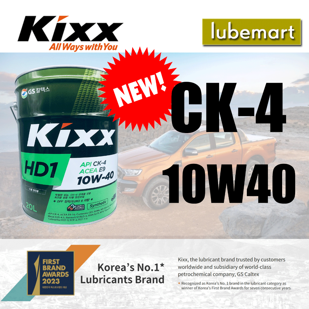 KIXX HD1 10W40 CK-4 (20 LITERS) FULLY SYNTHETIC DIESEL ENGINE OIL 10W ...