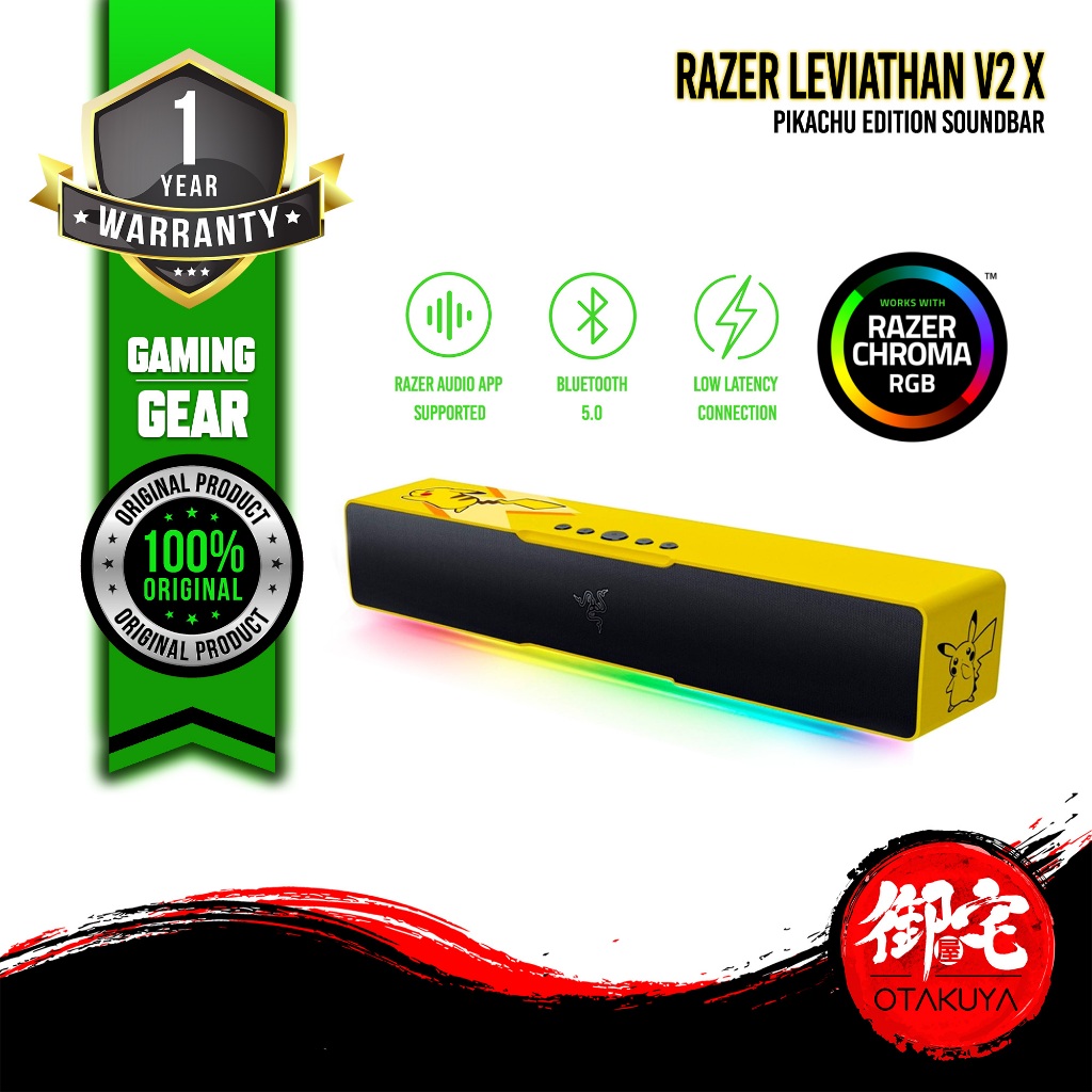 Razer Leviathan V2 X PC Gaming Compact Soundbar: USB Type C, BT,  High-Fidelity Stereo, Razer Chroma™ RGB 