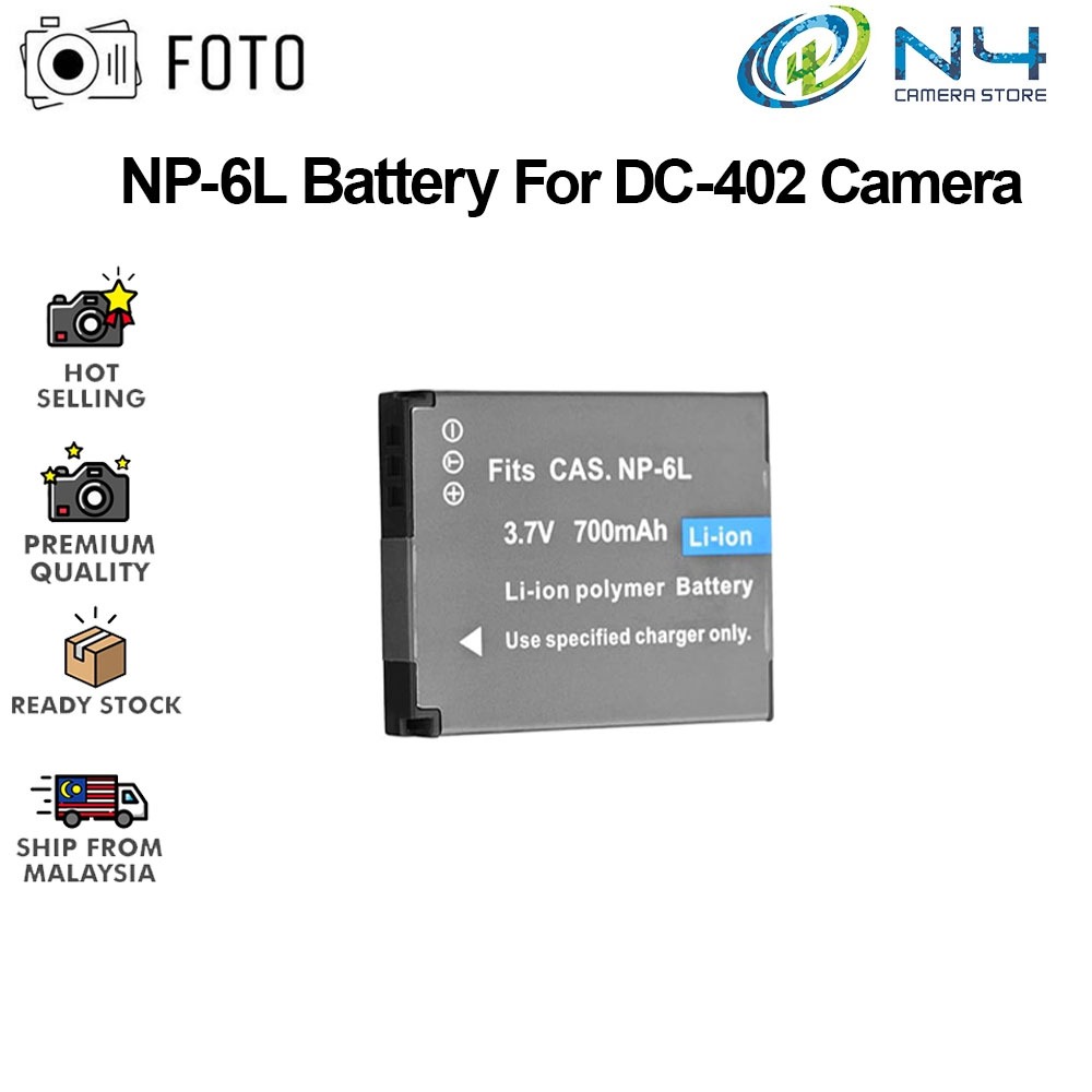 Chargeur NP-6L Avec 2 Batteries 3,7V 700mAh + Câble USB - Indicateur LED Pour Appareils Photo