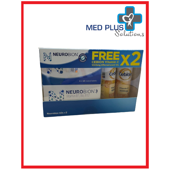 Neurobion 60's x 2 (Exp 12/2024) FOC Cebion Vitamin C 1000mg 10's x 2