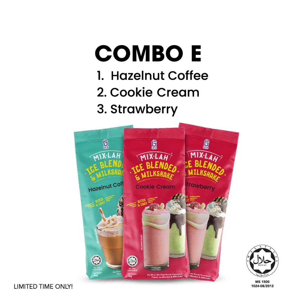 Mix Lah Combo Pack 3 In 1 Serbuk Ice Blended And Air Balang 1kg Pack Halal Shopee Malaysia 6381