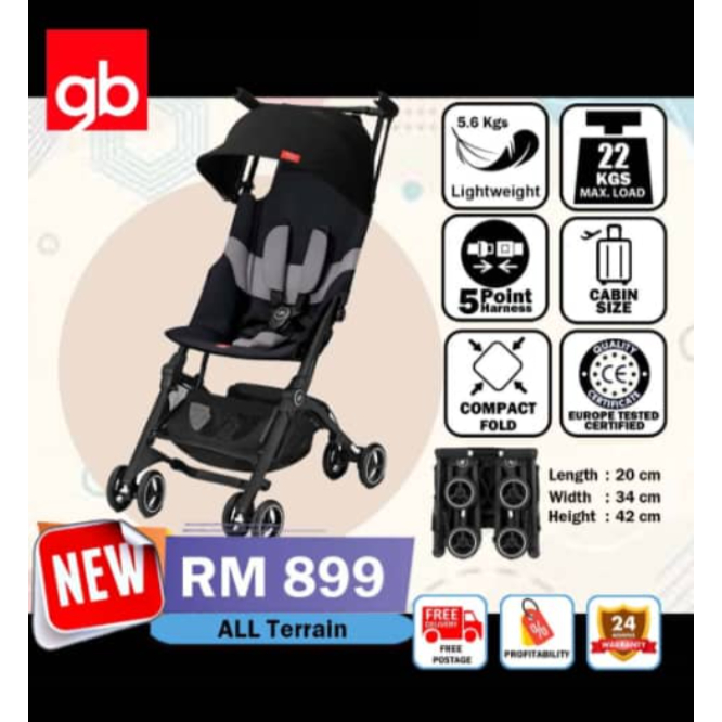 Gb pockit stroller discount warranty