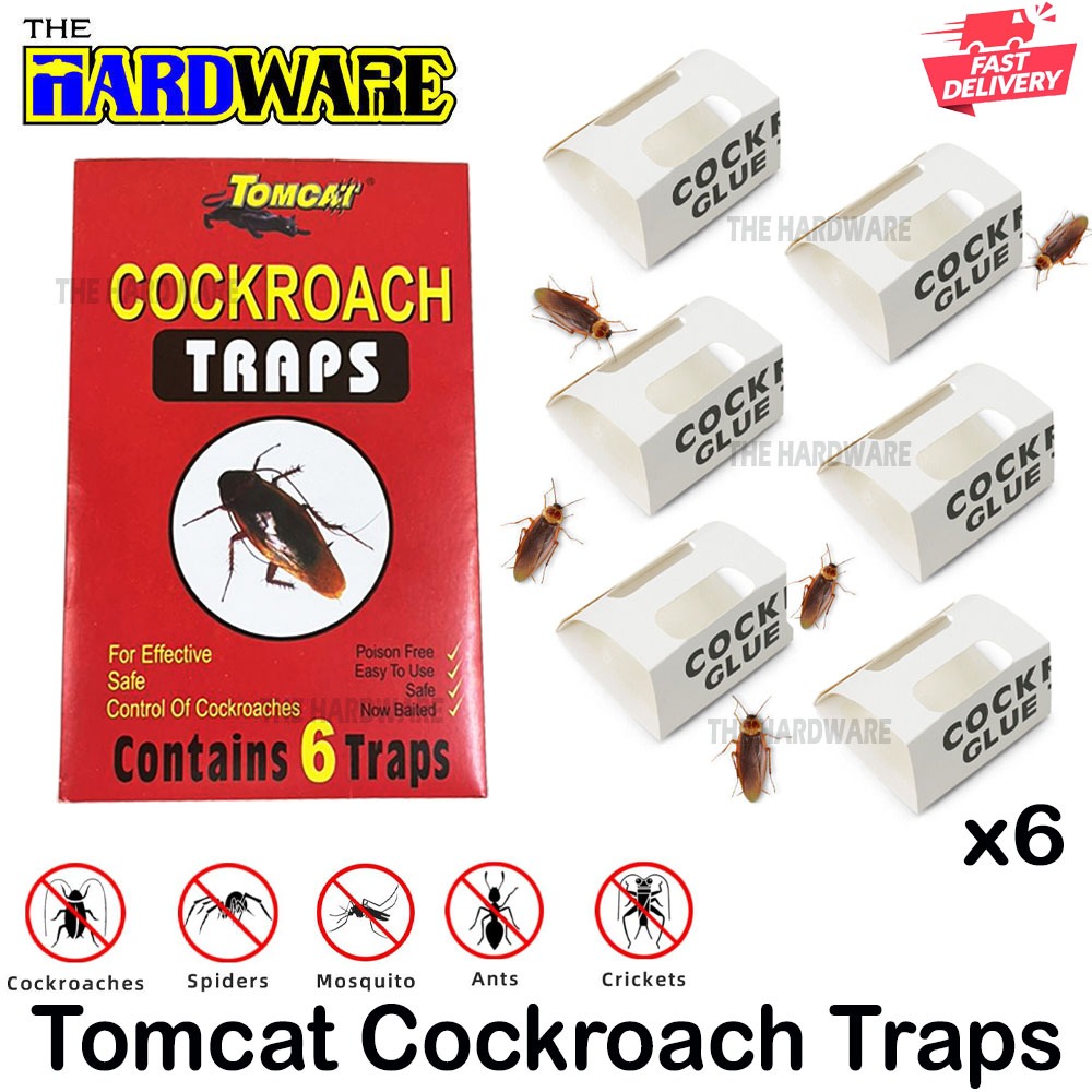 Tomcat Cockroach Traps(6Traps)Roach Traps Indoor Cockroach Bug Pest ...