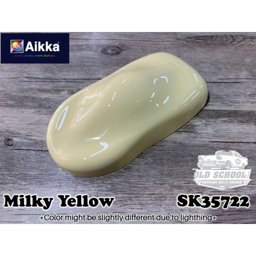 SK35722 MILKY YELLOW Aikka Old School Solid Colour Shopee Malaysia