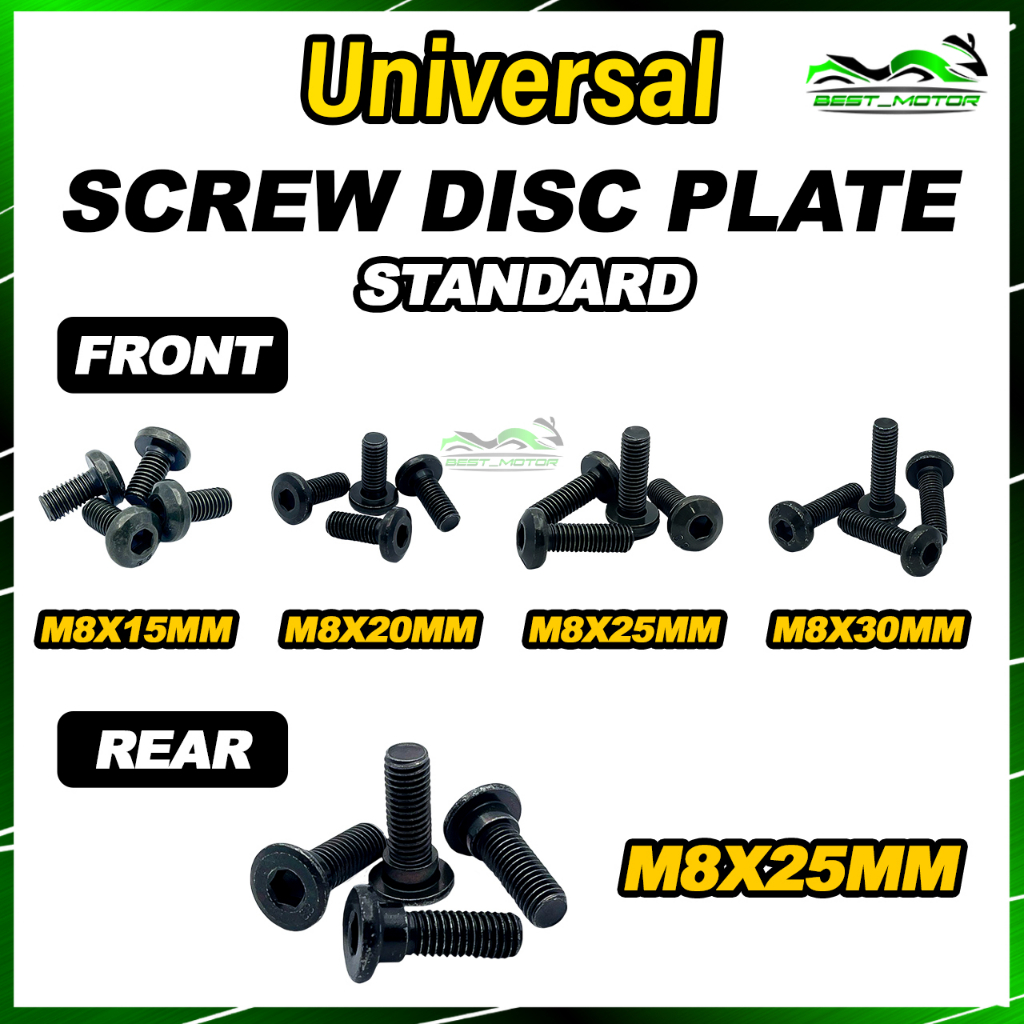 DISC PLATE SCREW STANDARD UNIVERSAL SKRU DISK PHOMSU M8X15/M8X20/M8X25 ...