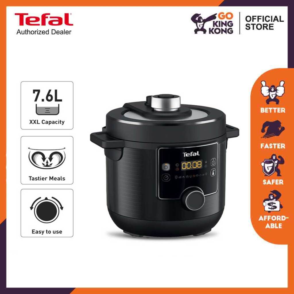 Tefal Turbo Cuisine Maxi Multicooker 7.6L (CY777) (pressure cooker stainless steel) Shopee