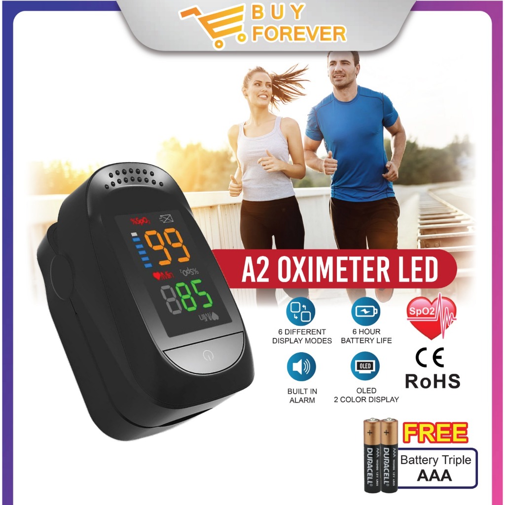 FINGERTIP PULSE OXIMETER A2 LED ACCURATE FAST SPO2 READING OXYGEN METER