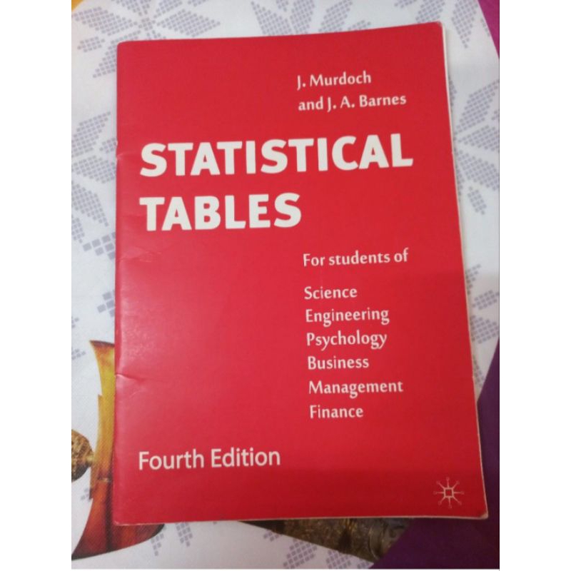 Statistical Tables Book | Shopee Malaysia