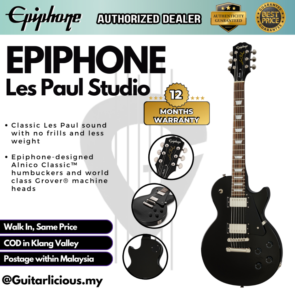 Epiphone Les Paul Studio Double Closed Humbucker Electric Guitar ...