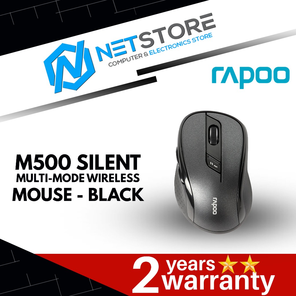 Rapoo M Silent Multi Mode Wireless Optical Mouse Black