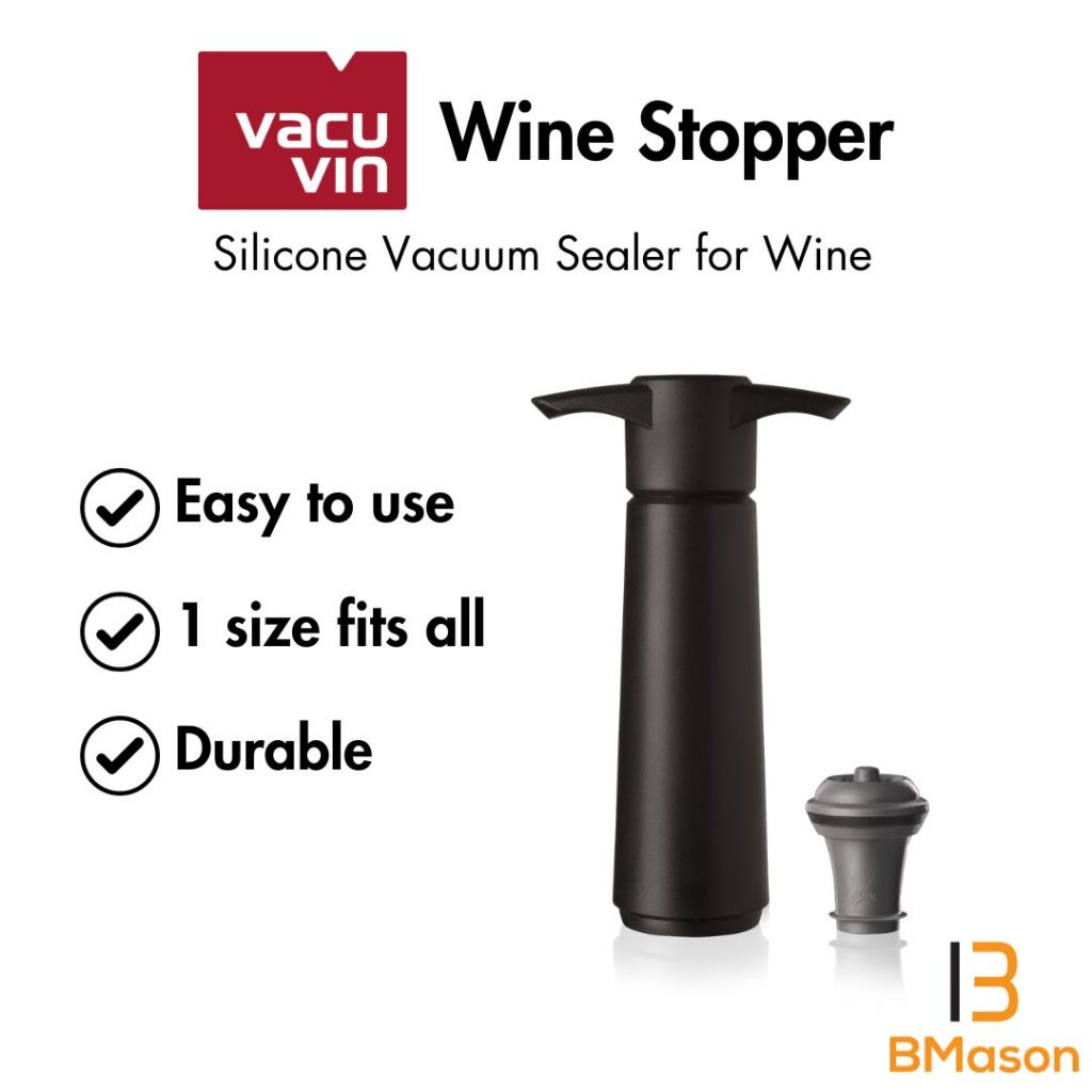 VACU VIN Wine Saver With Wine Stopper Remove Oxygen Red Wine White Wine